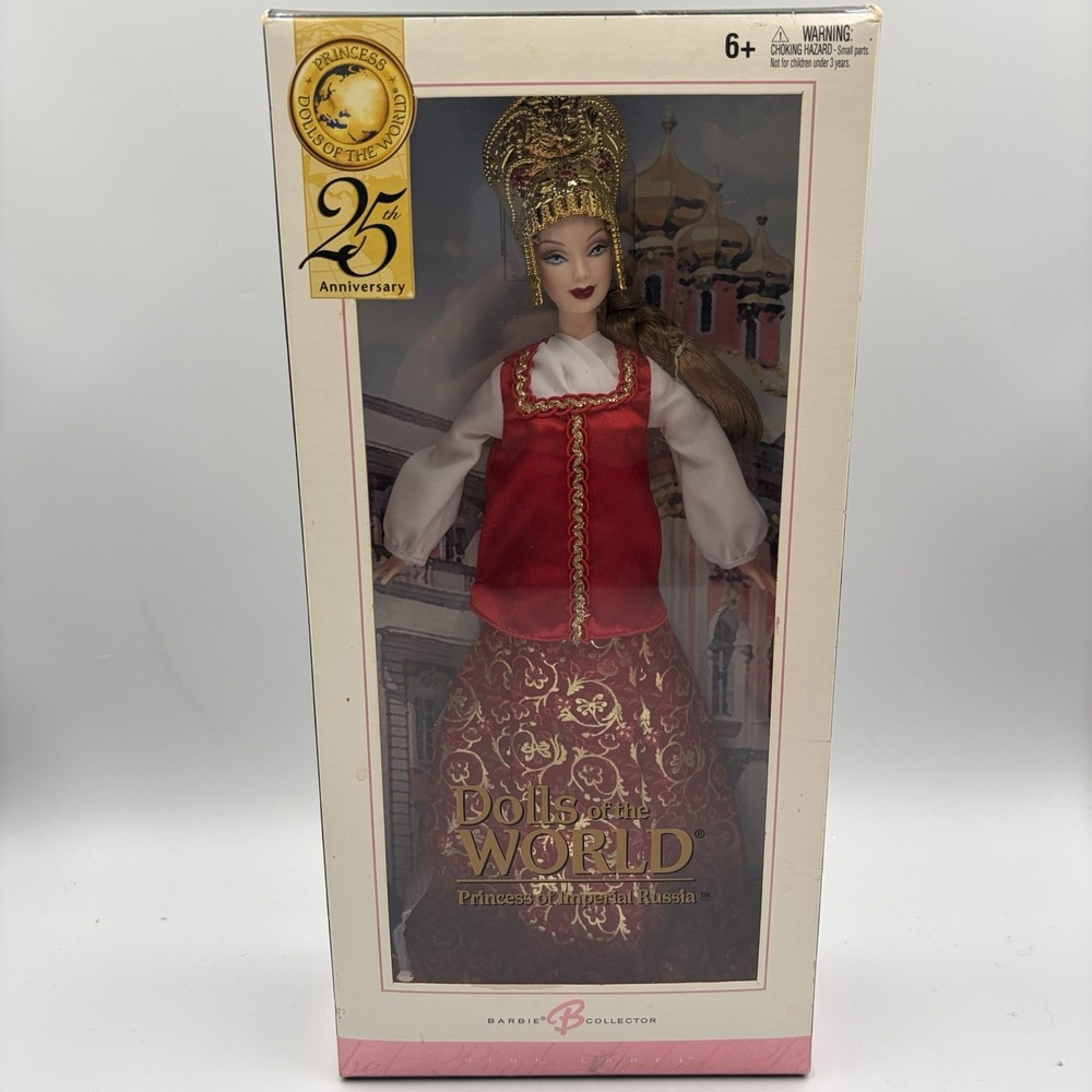Vtg Barbie Dolls Of‎ The World Princess of Imperial Russia Doll Pink Label 2004